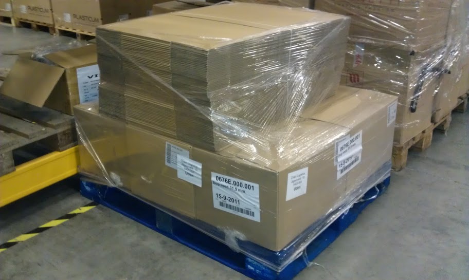 Palletstapeling + nieuwe dozen