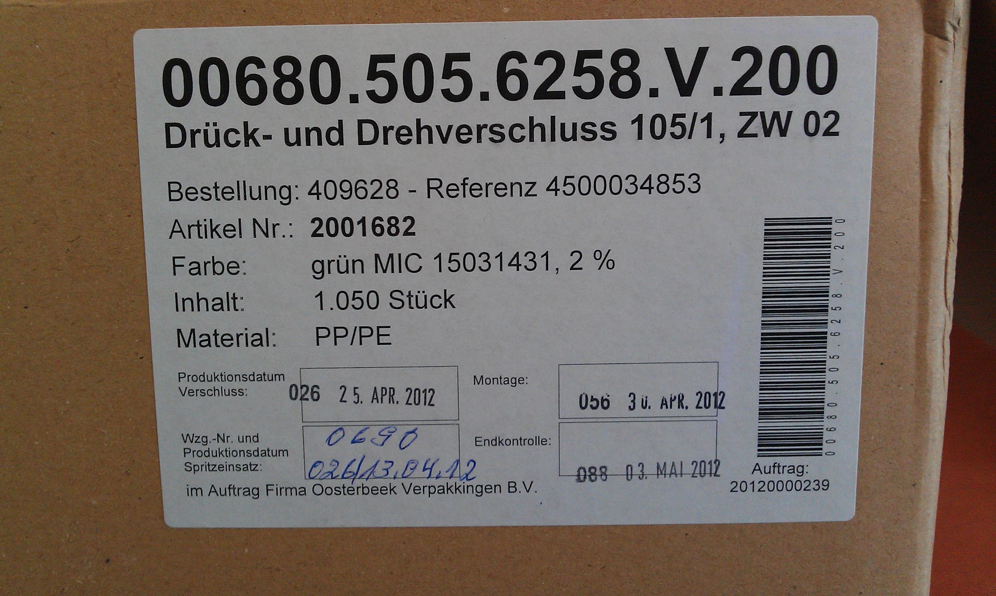 Doosetiket [Groen]